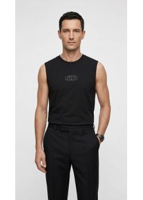 Tanktop HUGO UNDERWEAR, Herren, Gr. XXL (56), schwarz, Jersey, Obermaterial: 100% Baumwolle, bequem, Rundhals, Tops Tanktop, aus Baumwoll-Jersey mit Logo-Print