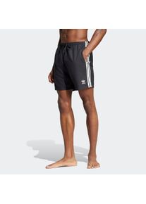 Badeshorts adidas Performance "ADICOLOR 3-STREIFEN, 20 ZENTIMETER", Herren, Gr. L, N-Gr, schwarz, Obermaterial: 100% Polyester, Badehosen Badeshorts, Topseller