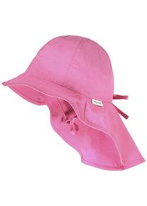 Sonnenhut MaxiMo, Jungen, Gr. 53, pink, Popeline, Baumwolle, unifarben, H&uuml;te Sonnenhut, mit Nackenschutz, mit Schleife, mit Bindeband, basic, bequem