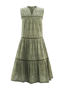 Sommerkleid happy girls "M&auml;dchenkleid", M&auml;dchen, Gr. 140, EURO-Gr&ouml;&szlig;en, light olive, Stoff, 100% Baumwolle, normal, Kleider Sommerkleid