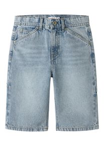 Jeansbermudas name it "NKMRYAN BERMUDA 3800-IM NOOS", Jungen, Gr. 146, N-Gr, light blau bleached denim, Denim/Jeans, Obermaterial: 100% Baumwolle, relaxed fit kurz, Jeans Jeansbermudas, Baumwolle, Skater Fit