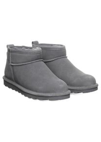 Winterboots Bearpaw "SHORTY", Damen, Gr. 39, grau, Veloursleder, unifarben, Schuhe Winterboots, Winterstiefel, Schlupfstiefel mit herausnehmbarer Innensohle