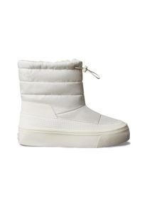 Snowboots Calvin Klein Jeans "VULC FLATF SNOWBOOT NYLON MIX MG", Damen, Gr. 40, wei&szlig;, Lederimitat, Nylon, unifarben, Basic, Schuhe Snowboots, Winterboots, Winterstiefelette, Warmfutter, mit CK-Logo