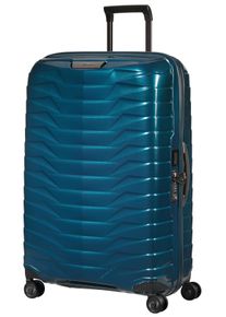 Hartschalen-Trolley Samsonite "PROXIS, verschiedene Gr&ouml;&szlig;en und Farben", Damen, Gr. B/H/T: 51cm x 75cm x 31cm 98 l, blau (petrol blau), Polypropylen, unifarben, festlich, Koffer Hartschalen-Trolley, Trolley Reisegep&auml;ck Hartschalenkoffer Reisekoffer TSA-Zahlenschloss