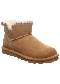 Winterboots Bearpaw "Yvonne", Damen, Gr. 38, hellbraun, Veloursleder, Schuhe Winterboots, Schlupfstiefel, Snowboots mit Warmfutter