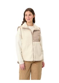 Fleeceweste Vaude "WOMEN'S NAJUN FLEECE VEST", Damen, Gr. 34, beige (ecru), Obermaterial: 100% Polyester, Westen Fleeceweste, weiter Schnitt, mit seitlichen Schlitzen, sportlicher Stil