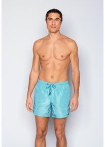 JOOP! Badeshorts JOOP "Cortina AOP Shine", Herren, Gr. S, N-Gr, reef waters aop, Web, Obermaterial: 100% Polyester, Badehosen Badeshorts, Allover-Cornflower-Print, Kordel mit Logoschriftzug