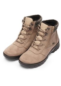 Winterboots Ara "SAAS FEE", Damen, Gr. 6 (39), beige (beige, grau), Filz, Textil, Veloursleder, Basic, Schuhe Winterboots, mit Rei&szlig;verschuss, G-Weite