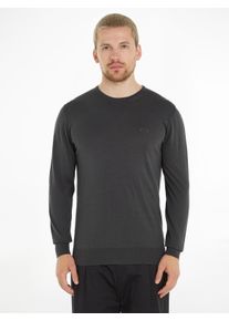 Rundhalspullover Calvin Klein "COTTON SILK CN SWEATER", Herren, Gr. 3XL, grau (iron gate), Strick, Obermaterial: 80% Baumwolle, 20% Seide, unifarben, Rundhals, B&uuml;ndchen, Pullover Rundhalspullover