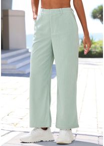 Culotte Buffalo, Damen, Gr. 46, N-Gr, salbeigr&uuml;n, Cord, Obermaterial: 100% Polyester, unifarben, figurumspielend 7/8-L&auml;nge, Hosen Culotte, in Cord-Qualit&auml;t, 7/8 L&auml;nge, Topseller