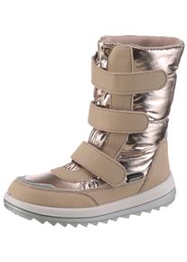 Winterstiefel Richter "Husky WMS: Weit", M&auml;dchen, Gr. 34, bronze, Lederimitat, Textil, metallic, Schuhe Winterstiefel, Klettstiefel mit wasserdichtem Sympatex, Gr&ouml;&szlig;enschablone zum Download