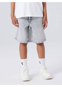 Jeansshorts name it "NKMRYAN REG L DNM SHORTS 6750-DM NOOS", Jungen, Gr. 122, N-Gr, grau denim, Denim/Jeans, Obermaterial: 100% Baumwolle, unifarben, regular fit kurz, Jeans Jeansshorts, Baumwolle
