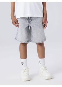 Jeansshorts name it "NKMRYAN REG L DNM SHORTS 6750-DM NOOS", Jungen, Gr. 140, N-Gr, grau denim, Denim/Jeans, Obermaterial: 100% Baumwolle, unifarben, regular fit kurz, Jeans Jeansshorts, Baumwolle