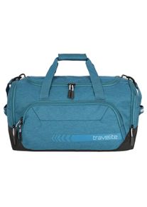 Reisetasche Travelite "KICK OFF, verschiedene Gr&ouml;&szlig;en und Farben", Damen, Gr. B/H/T: 50cm x 29cm x 30cm, blau (petrol), Polyester, unifarben, Taschen Reisetasche, Reisegep&auml;ck Sporttasche Freizeittasche mit Aufsteckfunktion