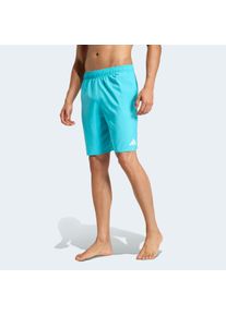 Badeshorts adidas Performance "8 ZOLL", Herren, Gr. L, N-Gr, lucid cyan, wei&szlig;, Obermaterial: 100% Polyester, Badehosen Badeshorts