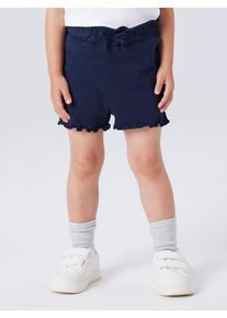 Shorts name it "NMFVIVIA SHORTS NOOS", Jungen, Gr. 128, N-Gr, schwarz sapphire, Sweatware, Obermaterial: 100% Baumwolle, unifarben, kurz, Hosen Shorts, Baumwolle, elastischer Bund, gewellter Saum