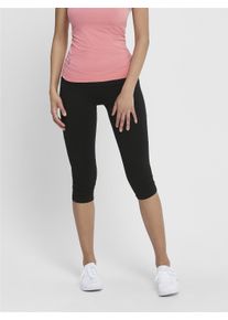 Leggings Only Play "ONPFOLD JAZZ TRAINING PANTS", Damen, Gr. S, N-Gr, schwarz, Jersey, Obermaterial: 92% Baumwolle, 8% Elasthan, unifarben, Hosen Leggings, mit breitem Umschlagbund, Topseller