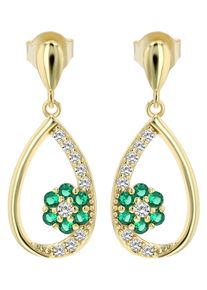 Adelia&acute;s Paar Ohrh&auml;nger ADELIA&acute;S "Damen Ohrringe &iquest; Ohrh&auml;nger aus 925 Silber mit Zirkonia", gold, Ohrringe, Damen, Silber 925 (Sterlingsilber), Paar Ohrh&auml;nger