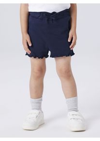 Shorts name it "NMFVIVIA SHORTS NOOS", Jungen, Gr. 104, N-Gr, schwarz sapphire, Sweatware, Obermaterial: 100% Baumwolle, unifarben, kurz, Hosen Shorts, Baumwolle, elastischer Bund, gewellter Saum