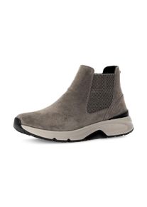 Chelseaboots ROLLINGSOFT, Damen, Gr. 35, grau (taupe), Elastischer Einsatz, Veloursleder, Schuhe Chelseaboots, Plateau, High Top-Sneaker, Schn&uuml;rschuh mit Grip-Profil