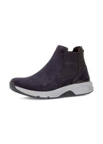 Chelseaboots ROLLINGSOFT, Damen, Gr. 37, blau (nachtblau), Elastischer Einsatz, Veloursleder, Schuhe Chelseaboots, Plateau, High Top-Sneaker, Schn&uuml;rschuh mit Grip-Profil