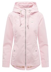 Outdoorjacke Ragwear "Outdoorjacke Monadde", Damen, Gr. XS, rosa (marshmallow), Obermaterial: 100% Polyester PES. Obermaterial: Futter: 100% Polyester PES., figurumspielend, hoch geschlossener Ausschnitt, &Auml;rmel mit &Auml;rmelschlitz ohne B&uuml;ndchen, Jacken Outdoorjacke, Wasserdichte &Uuml;bergangsjacke mit Kapuze