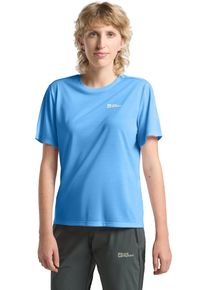 T-Shirt Jack Wolfskin "VONNAN S/S T W", Damen, Gr. XS, blau (mid, blau), Obermaterial: 100% POLYESTER, Shirts T-Shirt