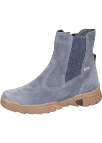 Waldl&auml;ufer Winterboots WALDL&Auml;UFER "H-LUMI", Damen, Gr. 6 (39), jeansblau, Elastischer Einsatz, Veloursleder, unifarben, Schuhe Winterboots, Chelseaboots, Outdoorboots in Komfortweite H (= sehr weit), TEX