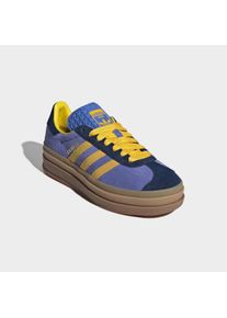 Sneaker adidas originals "GAZELLE BOLD", Damen, Gr. 40,5, night indigo, eqt gelb, real lila, Leder, Schuhe Sneaker