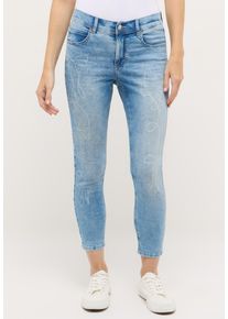 7/8-Jeans Angels "Ornella Beauty", Damen, Gr. 46, L&auml;nge 26, heaven blau random used, Denim/Jeans, Obermaterial: 89% Baumwolle, 8% Polyester, 3% Elasthan, slim fit 7/8-L&auml;nge, Jeans 7/8-Jeans, mit verspielten Details, Slim Fit