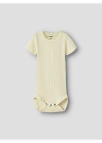 Kurzarmbody name it "NBFKAB SS BODY NOOS", M&auml;dchen, Gr. 86, N-Gr, pear sorbet, Rippware, Obermaterial: 57% Baumwolle, 38% Modal, 5% Elasthan, unifarben, regular fit normal, Rundhals, Bodys Kurzarmbody, Baumwollmischung, Kurzarm