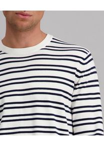 Strickpullover, Damen, Gr. M, elfenbein, Strick, Obermaterial: 100% Baumwolle, Pioneer Authentic Jeans, geringelt, gestreift, normal h&uuml;ftbedeckend, Rundhals, Pullover Strickpullover, in Streifen-Optik