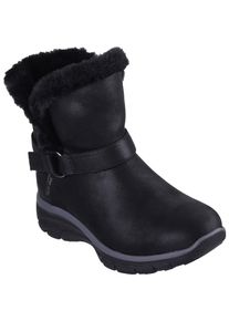 Winterstiefel Skechers "EASY GOING-DREAMERS MOVE", Damen, Gr. 35, schwarz, Lederimitat, Schuhe Winterstiefel, Schlupfstiefel, Snowboots, Winterschuh mit Slip-Ins Schafteinstieg