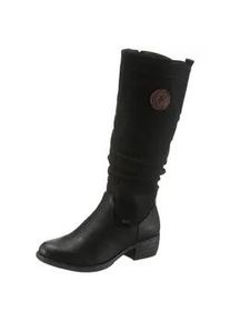 Winterstiefel Rieker, Damen, Gr. 36, Normalschaft, schwarz, Lederimitat, Nubuklederimitat, Schuhe Winterstiefel, Winterboots, Stiefel mit wasserabweisender Tex-Membran, Topseller