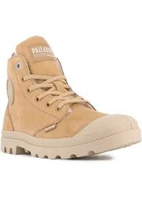 Winterboots Palladium "PAMPA HI ZIP WL", Damen, Gr. 40, gelb (wheat), Leder, Schuhe Winterboots, Winterschuhe, Schn&uuml;rboots, Winterstiefel, Snowboots, gef&uuml;ttert