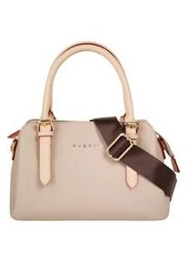 Henkeltasche Bugatti "ELLA", Damen, Gr. B/H/T: 22cm x 17cm x 7cm onesize, beige, Kunstfaser, unifarben, Taschen
