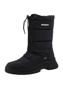 Winterstiefel Romika, Damen, Gr. 36, schwarz, Lederimitat, Textil, unifarben, Schuhe Winterstiefel, Keilabsatz, Schlupfstiefel mit wasserabweisender ROMITEX-Membran