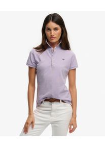 Superdry Damen Heritage Poloshirt mit Schmaler Passform Purple - Gr&ouml;&szlig;e: 38 21030265000601YA017