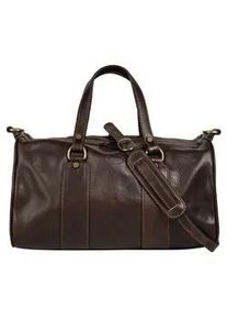 Pike Henkeltasche PIK&Eacute;, Damen, Gr. B/H/T: 36cm x 23cm x 10cm onesize, braun, Leder, Taschen, echt Leder, Made in Italy