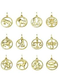 Kettenanh&auml;nger Vivance "925/- Sterling Silber vergoldet Sternzeichen Stier", gelb, Schmuckanh&auml;nger, Damen, one-size, Silber 925 (Sterlingsilber), 0,9 g, Kettenanh&auml;nger