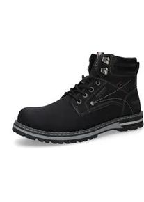 Schn&uuml;rboots Dockers BY GERLI, Herren, Gr. 41, schwarz, Lederimitat, Schuhe Schn&uuml;rboots, Winterboots, Workerboots mit Profilsohle