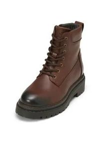 Marc O'Polo Stiefelette MARC O'POLO "mit Innenzipper", Damen, Gr. 37, braun (schwarz braun), Obermaterial: 100% Leder (Rind), unifarben, Schuhe Stiefelette