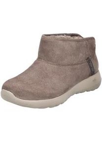 Stiefelette Skechers "Skechers Stiefelette Veloursleder", Damen, Gr. 38, braun, Veloursleder, Schuhe Stiefelette