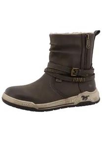 Winterboots Mustang SHOES "Ihana", Damen, Gr. 38, lavabraun, Lederimitat, Schuhe Winterboots, Sneaker, Boots mit Rei&szlig;verschluss