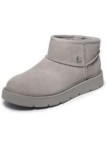 Winterboots Skechers "KEEPSAKES COZY-COZY MINI", Damen, Gr. 40, taupe, Veloursleder, Schuhe Winterboots, Snowboots, Schlupfstiefel mit Plateausohle