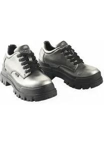 Trainingsschuh Buffalo "Buffalo Aspha Cls Vntg Vegan Nappa", Damen, Gr. 38, pewter, schwarz, Kunstfaser, unifarben, Schuhe