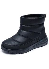 Winterboots Skechers "ON-THE-GO STELLAR", Damen, Gr. 37, schwarz, uni, Lederimitat, Schuhe Winterboots, Snowboots mit gestepptem Schaft