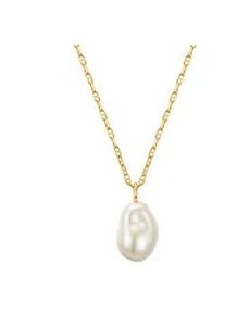 Kette mit Anh&auml;nger YOKOAMII "Y108", gelbgold, Halsketten, Damen, 46,5cm Basiskette + 5,0cm Verl&auml;ngerung, mit Perle