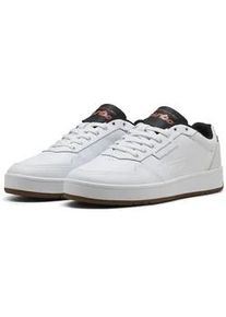 Sneaker Puma "Porsche Legacy Court Classic Lux Sneakers Erwachsene", Herren, Gr. 42, wei&szlig;, Obermaterial: Synthetik, Kuhleder; Futter: Textil; Innensohle: Textil; Laufsohle: Gummi, Schuhe Sneaker