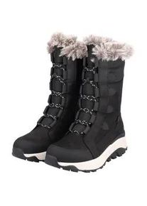 Winterboots Rieker SPORT, Damen, Gr. 38, schwarz, Leder, Textil, Schuhe Winterboots, Schneeboots, Winterboots mit Lammwollfutter, Fiber Grip Laufsohle